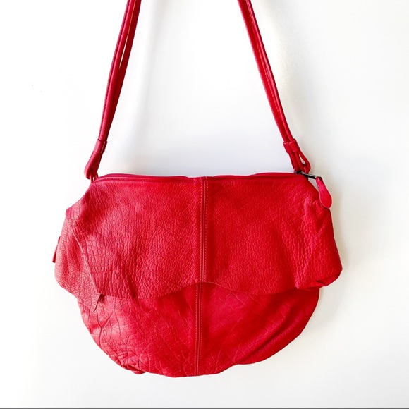 VTG red Stone Mountain skirted hobo bag - Picture 1 of 7